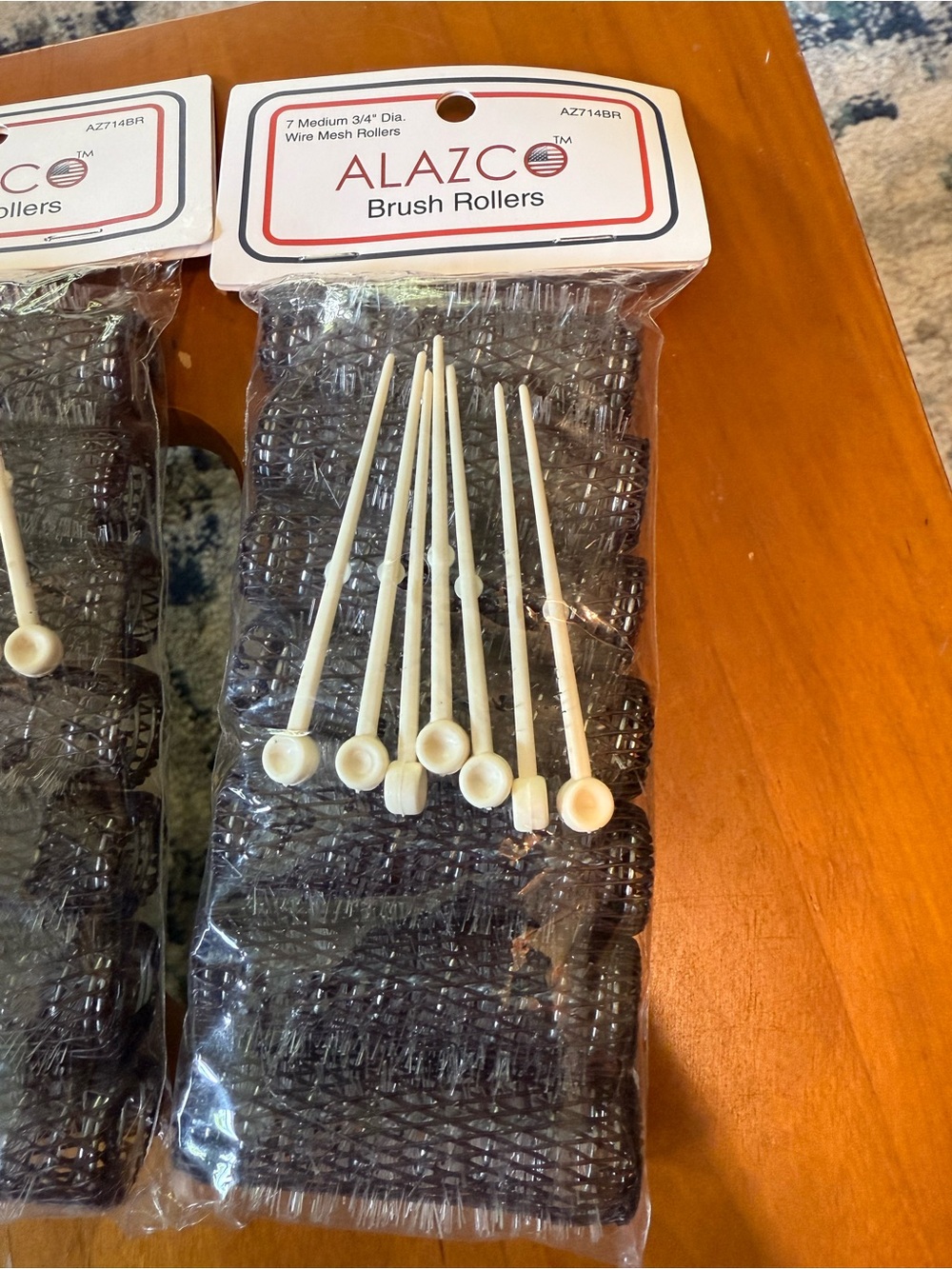 Vintage style wire mesh brush rollers with Pins - Pack of 14 - 3/4 inch - Picture 2 of 5